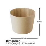 Homelance Sleeves Coffee 200 Pcs Corrugated Brown Kraft Paper Cups Sleeves Fit 12oz, 16oz, 20oz, 22oz & 24oz Cups Recyclable & Disposable Perfect for Hot Drinks in Cafes & Offices (PACK OF 200)