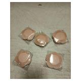 GREBIKE 54PCS Castor Oil Patches, Castor Oil Pack Wrap Disposable Organic Cotton Self-Adhesive Pads for Belly Button, Anti Leakage Design, Breathable & Portable, No Wash (Beige)