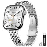 MioHHR Slim Metal Bands Compatible with Apple Watch Band 49mm 46mm 45mm 44mm 42mm (Series 3/2/1), Thin Stainless Steel Bands for Women iWatch Series 11 10 9 8 7 6 5 4 3 2 1 SE3/2/1 Ultra 3/2/1, Silver