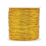 Spool Gold Metallic Cord Tinsel String Jewelry Braided Thread, Total Length 109 Yards/ 328 Feet (Gold) 1 mm