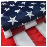 American Flag 3x5 Outdoor, US Flag/USA Flag with 300D Oxford Polyester, Sewn Stripes, Brass Grommets, Embroidered Stars, for Outdoor Use