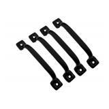 QCAA Steel Screen Door Pull, 4-3/4", Black Plated, 4 Pack, Made in Taiwan