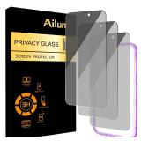 Ailun 3 Pack for iPhone 17 Pro Max Privacy Screen Protector [6.9 inch] with installation frame, Anti Spy Private Tempered Glass Anti-Scratch Case Friendly