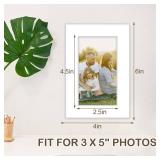 Prudiut 15 Pack 4x6 White Picture Mats, Frame Mattes for 3x5 Pictures Display Photo Frame Mat Core Bevel Cut Mat Board Show Kit for Photos, Prints, Artworks