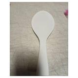 FireKylin Silicone Standing Rice Spatula with Non-Stick Paddle, Heat Resistant Rice Cooker Spoon, Serving Spoon for Grains (White)