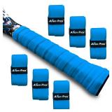 ALIEN PROS Tennis Racket Grip Tape (6 Grips) - Precut and Dry Feel Tennis Grip - Tennis Overgrip Grip Tape Tennis Racket - Wrap Your Racquet for High Performance (6 Grips, Blue)