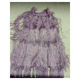 MBMSHEGH Kids Sequin Fringe Dress Sparkling Tassel Sleeveless Dress Little Girls Dance Wear Party Latin Dance Dress 1-6T (A-Purple, 3-4 Years)