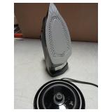 OMAIGA Cordless Iron for Clothes, 1500W Steam Iron with Non-Stick Ceramic Soleplate, Auto Shut Off, Self-Clean, Burst of Steam, Anti-calc, 3 Temperature Settings, 11.84oz Water Tank, Black