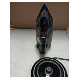 OMAIGA Cordless Iron for Clothes, 1500W Steam Iron with Non-Stick Ceramic Soleplate, Auto Shut Off, Self-Clean, Burst of Steam, Anti-calc, 3 Temperature Settings, 11.84oz Water Tank, Black