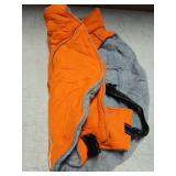 Lelepet Dog Coat Waterproof Dog Jacket Reflective Fleece Vest with Adjustable Buckle & Leash Hole Windproof Cold Weather Coats for Small Medium Large Dogs, Warm Hunting Vest, Orange, XL