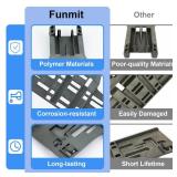 Upgraded WPW10546503 Dishwasher Top Rack Adjuster Compatible with Kitcheneaid Dishwasher Parts Upper Rack, Includes W10546503 W10195840 W10195839 W10250160 Part for Whirlpool kenmore Dishwasher, 8 PCS