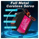 Teering Servo High Torque RC Steering Servo Motor Waterproof for 1/8, 1/10, 1/12 Scale Cars and DIY Projects (270 Degree) 40KG