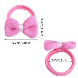 TAANGTHOSE 24 Pcs Toddler Hair Ties for Girls, Baby Hair Tie Cute Flower Elastic Scrunchies, Seamless Ponytail Holders, Little Girls Hair Accessories for Thick Hair, Pink, Purple, Blue