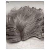 PATTNIUM Kids Wig Girls Gray Wig Old Lady Gray Grandma Wig for Kids Short Curly Wavy Grey Child Wig Heat Resistant Synthetic Wig with Wig Cap