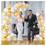 AerWo [Upgraded] Balloon Arch Kit 8.2FT & 6FT, Free Bending Top Half Balloon Arch Stand with Base, Floor Arch Backdrop Stand Frame for Lawn Yard Birthday Wedding Party Christmas Decorations