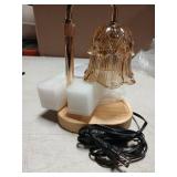 Candle Warmer Lamp Adjustable Timer - Electric Flower Glass Candles Warmers Adjustable Height Dimmable Vintage Base Modern Wax Candles Top Warmers for Small Jar Scented Wax Melts