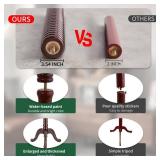 OIRUMIE Wooden Coat Rack Stand, Vintage Wood Coat Rack Freestanding with Sturdy Triangle Base, Classic Coat Racks with 14 Hooks, Natural Birch Wood Coat Tree Hanger Stand for Entryway,Office