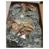 Zeyune 12 Pcs Christmas Kitchen Cabinet Wreaths with Burlap Bow Ribbon Mini Christmas Wreath Hanging Cabinet Doors Wreaths Decorative for Kitchen Window Door Home Decor