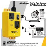 SENCTRL Automatic Vacuum Switch Allow Power Tool/Table Saw to Turn Vac Cleaner/Accessory On and Off Automatically, Load Sensing, On Delay Prevent Circuit Overload, Shop Dust Collector Off Delay