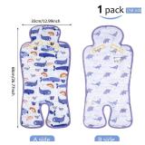 Gel Car Seat Cooler Pad,1 Pack Double Sides-Universal Baby Stroller Ice Cushion Mat,Summer Cooling Seat Liner,Multifunctional Suitable for Baby Dining Chair,Child Safety Seat(Whale + Blue Dinosaur)