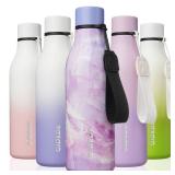 BJPKPK Insulated Water Bottles, 18 oz Stainless Steel Metal Water Bottle with Strap, BPA Free Leak Proof Jugs, Mugs, Flasks, Reusable Thermal Flasks for Sports & Travel, Dawn