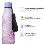 BJPKPK Insulated Water Bottles, 18 oz Stainless Steel Metal Water Bottle with Strap, BPA Free Leak Proof Jugs, Mugs, Flasks, Reusable Thermal Flasks for Sports & Travel, Dawn