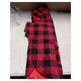 ASENKU Dog Winter Coat, Fleece Doggie Jacket Plaid Reversible Vest Waterproof Windproof Cold Weather Clothes for Small Medium Large Dogs(Red XXXL)