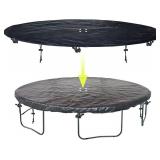 SIHAIAN 12 Ft Trampoline Cover 8-16 Ft Trampoline Winter Cover, Easy to Install Trampoline Protective Cover, Waterproof Trampoline Covers, Anti-UV, Snow, Dust-Proof Trampoline Weather Cover Black