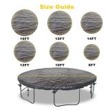 SIHAIAN 12 Ft Trampoline Cover 8-16 Ft Trampoline Winter Cover, Easy to Install Trampoline Protective Cover, Waterproof Trampoline Covers, Anti-UV, Snow, Dust-Proof Trampoline Weather Cover Black