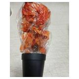 Artificial Fall Plants Hanging Orange Vines Potted Fall Foliage Fake Pothos Trailing Plant Autumn Decoration for Indoor Outdoor Thanksgiving Bathroom Wall Kitchen Room Shelf Decor (Black Pot)