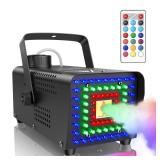 Fansteck Fog Machine, Smoke Machine with 72 LED Lights Effect, 500W and 2000CFM Fog with Wireless Remote Control, Perfect for Indoor Outdoor Wedding, Halloween, Party and Stage Effect