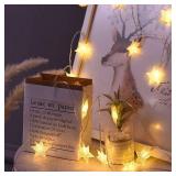 ANJAYLIA Star Lights 10 FT 20 LED Battery Operated String Lights for Bedroom Indoor & Outdoor, Party, Wedding and Ramadan Christmas Decorations 2 Pack Warm White
