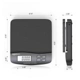 Amazon Basics Digital Postal Scale, AC Adapter, 65 lb Capacity, 0.1 oz Readability, Black