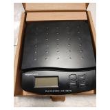 Amazon Basics Digital Postal Scale, AC Adapter, 65 lb Capacity, 0.1 oz Readability, Black