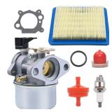 Bynor 498965 Carburetor Compatible with BS 498965 494216 493422 494971 Lawn Mower Carb With 4106 Spark Plug