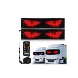 Multifunctional Bright 2PCS Devil Eyes for Cars Windshield - 23in x 5in [ Upgraded Chip Two Screens 100% Synchronized ] Programmable LED Eyes for Car - Flex LED Display - Sized Cars/SUVs/Trucks