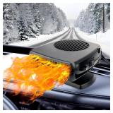 Car Heater,2-in-1 Heating & Cooling Modes 12V Portable Heater for Car Plug in Cigarette Lighter