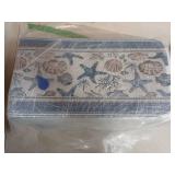 Stair Treads for Wooden Steps,Ocean Starfish Coastal Coral Summer Nautical Non Slip Stair Carpet Indoor Stair Runner Staircase Step Treads,Beach Shells Blue Stair Mat 8x30in 15 Pcs