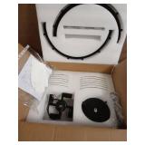 XINGQI Black Ceiling 4-Light Modern Farmhouse Water Ripple Glass Ceiling Lighting Fixture 15.7" Drum Ceiling Lights for Bedroom Dining Room Living Room Hallway Entryway