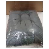 UUluhao Outdoor Wicker Chair Cushion Waterproof Non Slip Patio Cushions for Outdoor Furniture,Thicken Indoor Chair Seat Pad for Dorm Office Dark Grey 41.7 x 20.8 x 3.9in