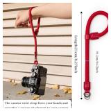 VOVMOEYA Rope Camera Wrist Strap,Camera Hand Strap Compatible with A6400 A6000 A7 IV,for Fujifilm X100V for Nikon Zf Z30 for Canon EOS R6 R7 R8 R10 Camera Wrist Straps for dslr - Red