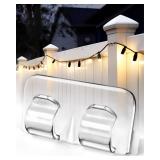 Hooks for Outdoor String Lights Clips: 26Pcs Heavy Duty Light Hook with Waterproof Adhesive Strips - Outside Clear Cord Holders for Hanging Christmas Lighting - Outdoors Sticky Clip