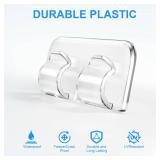 Hooks for Outdoor String Lights Clips: 26Pcs Heavy Duty Light Hook with Waterproof Adhesive Strips - Outside Clear Cord Holders for Hanging Christmas Lighting - Outdoors Sticky Clip