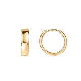 PAVOI 14K Yellow Gold Plated 925 Sterling Silver Posts Huggie Hoop Earrings for Women - Thick Small Hoops Earscape Jewelry - Gold Earrings for Women-1 Earring