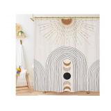 Decorative Moon Pattern Shower Curtain (Design May Vary)