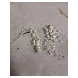 Sppry Wedding Pearl Hair Clips 2 PCS- Rhinestone Hair Accessories for Bridal Women (Silver)