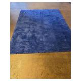 Blue Plush Shag Area Rug