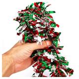 GlyinnHe 33FT Christmas Tinsel Garland Metallic Tinsel Twist Garland Glitter Foil Decoration for Christmas Tree Wedding Party