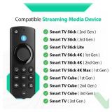 Replacement Voice Remote Fit for All Fire-Series Smart TVs Cube/Stick(2nd/3rd Gen)/Stick Lite, TV Stick 4K/4K Max(1st/2nd Gen), Smart TV 3rd Gen and Fit for TCL, Insignia-Toshiba-Pioneer-Smart TV