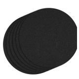 50 PCS Black Paper Placemats Round Place Mat Glitter Disposable Paper Chargers Party Tablemats for Halloween Birthday Wedding Bachelorette Party Dinner Table Decor (13x13inch)